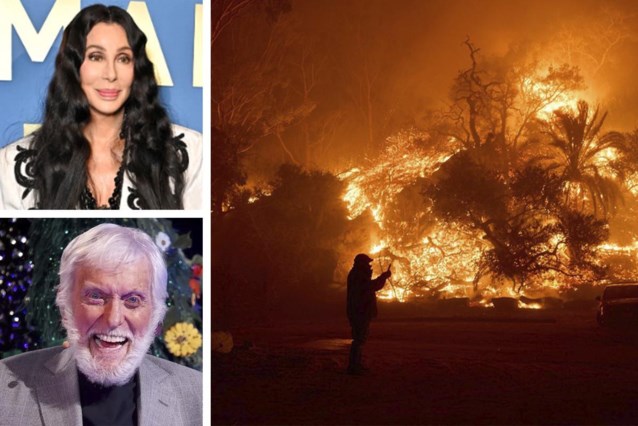 Celebrities fleeing Malibu wildfires