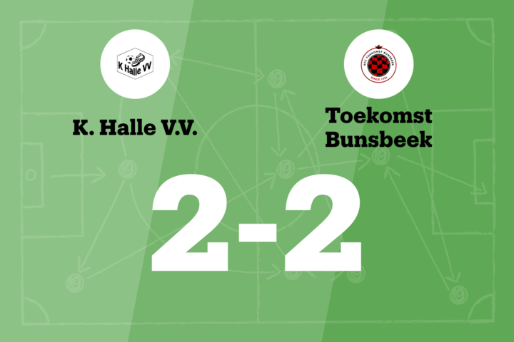 Halle VV beëindigt reeks nederlagen met gelijkspel tegen Bunsbeek