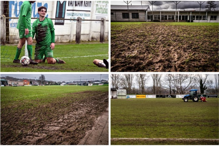 IN BEELD. Ook voor de greenkeepers komt de winterstop meer dan gelegen, dit zijn de grootste modderpoelen uit Vlaams-Brabant