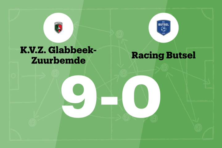 Elf opeenvolgende overwinningen voor Glabbeek na 9-0 tegen Butsel B