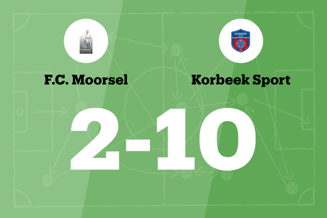 Korbeek Sport laat Moorsel B kansloos