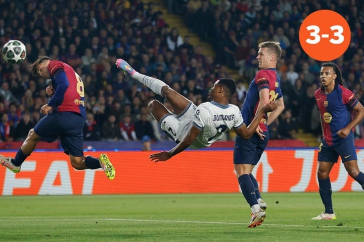 VIDEO. Spektakel in halve finale Champions League: doelpuntenfestival van Barcelona en Inter eindigt zonder winnaar