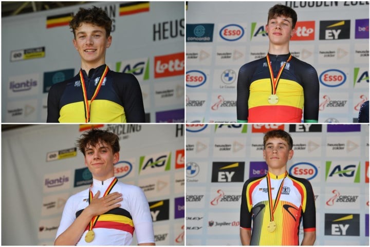 OVERZICHT BK TIJDRIJDEN VOOR JONGENS. Catalaanse kampioen, Oost-Vlaams feestje bij tweedejaarsnieuwelingen en beste vrienden delen podium