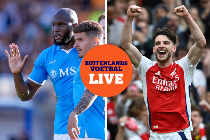 MULTILIVE. Napoli op voorsprong bij Lecce, Rice trapt Arsenal op 1-0 tegen Bournemouth