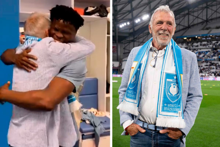 VIDEO. Beelden om kippenvel van te krijgen: Eric Gerets krijgt warm ontvangst in Marseille en valt in de armen van enkele van zijn poulains