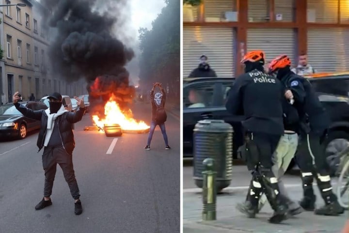 Protest tegen racisme loopt uit de hand: twaalf jongeren opgepakt bij nieuwe rellen in Brussel, agent gewond afgevoerd