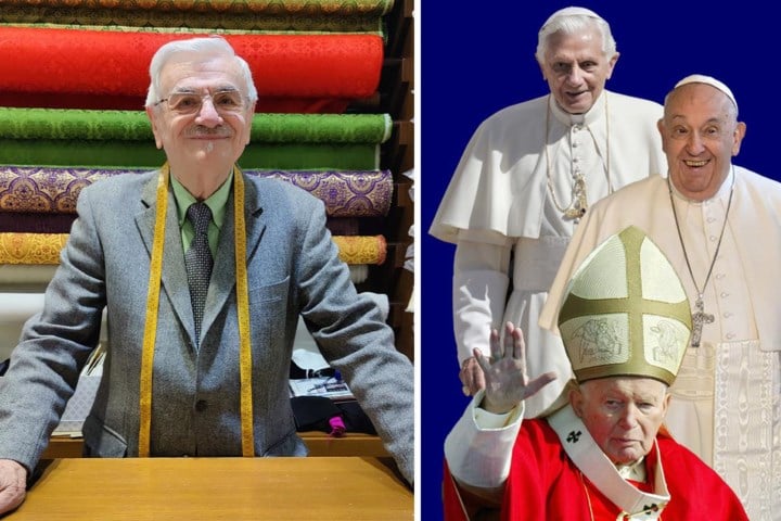 Kleermaker Raniero Mancinelli heeft al vier pausen gekleed: “Met Benedictus had ik echt een klik, misschien omdat hij zo modebewust was”