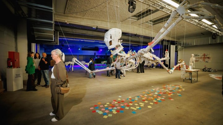 Leerlingen Huis van Creativiteit COLOMAplus cureren eigen expo