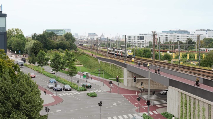 Fietsers steken in voorjaar 2028 Arbeidersstraat over via nieuwe fietsbrug
