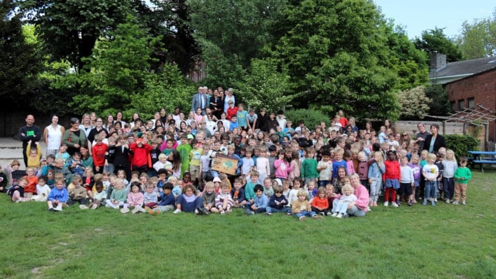 Basisschool Sleutelhof opent nieuwe groene speelplaats