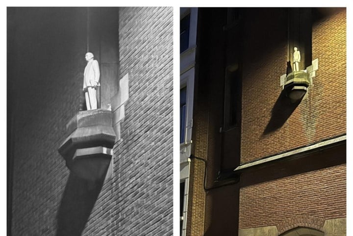 Nieuw beeldhouwwerk prijkt op gevel Heilig-Hartkerk: “Geen flauw idee wie dat heeft geplaatst”