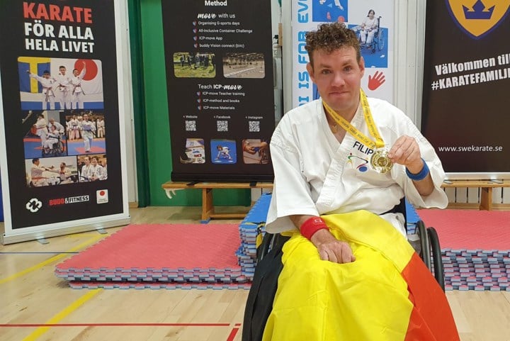 Filip Billen is opnieuw wereldkampioen in G-karate