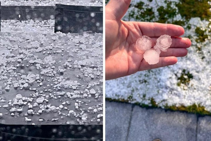 Delen van Oost- en West-Vlaanderen en het Pajottenland getroffen door hevig onweer: hagelbollen als knikkers