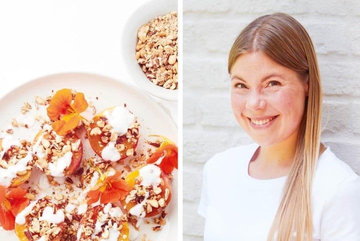 Gebakken nectarine met crumble of hartige rijstpap: eet je lichaam en hoofd rustig