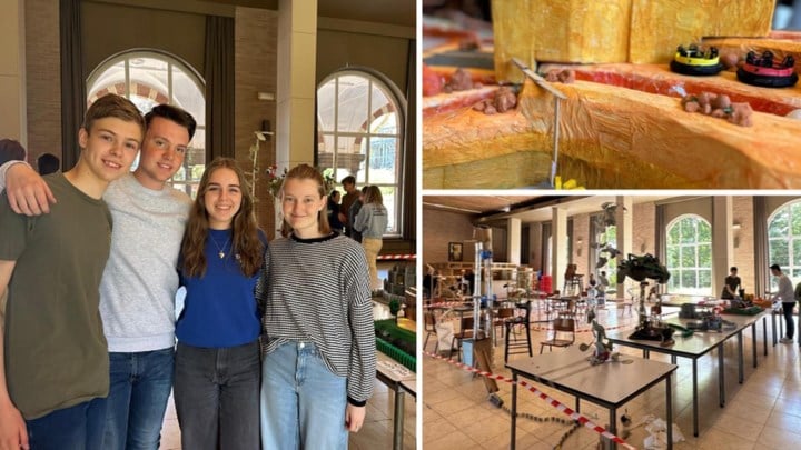 Spectaculaire knikkerbaan maakt indruk in het Klein Seminarie Hoogstraten