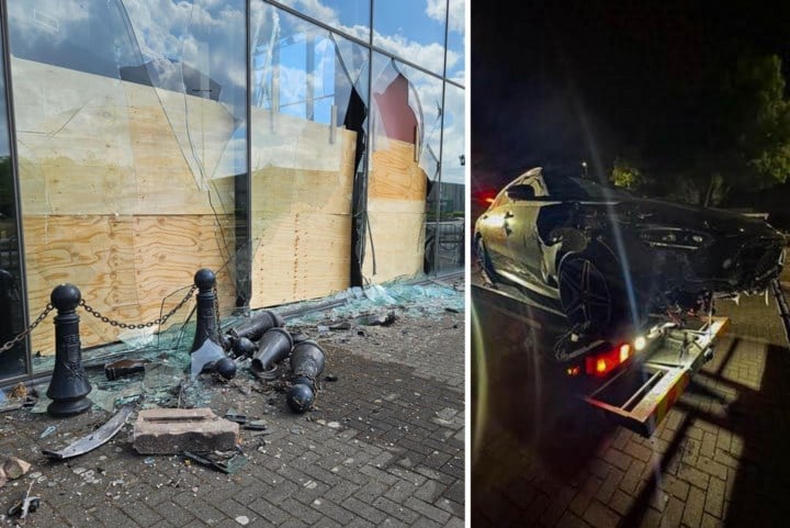 Twintiger onder invloed ramt vitrine, 100 jaar oude oldtimers ontsnappen net aan ravage: “Hij heeft al gebeld om zich te excuseren”