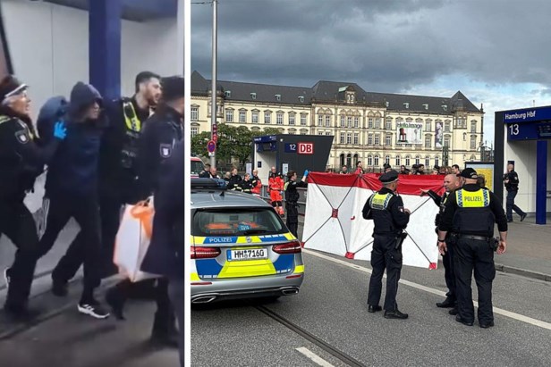 Twaalf gewonden en vrouw (39) opgepakt na mesaanval in station Hamburg: “Ik hoorde mensen gillen en zag ze dan weglopen”