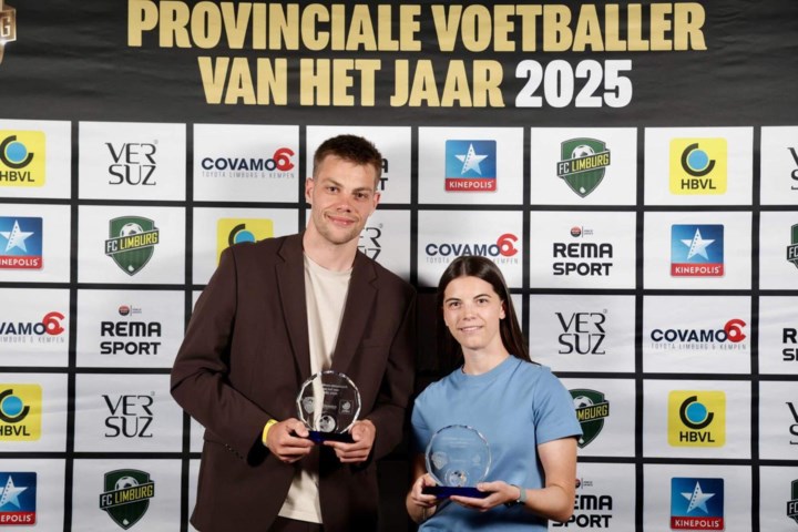 Robin Van Hoegee en Jade Vandersteegen kronen zich tot HBVL Provinciaal Voetballers van het Jaar