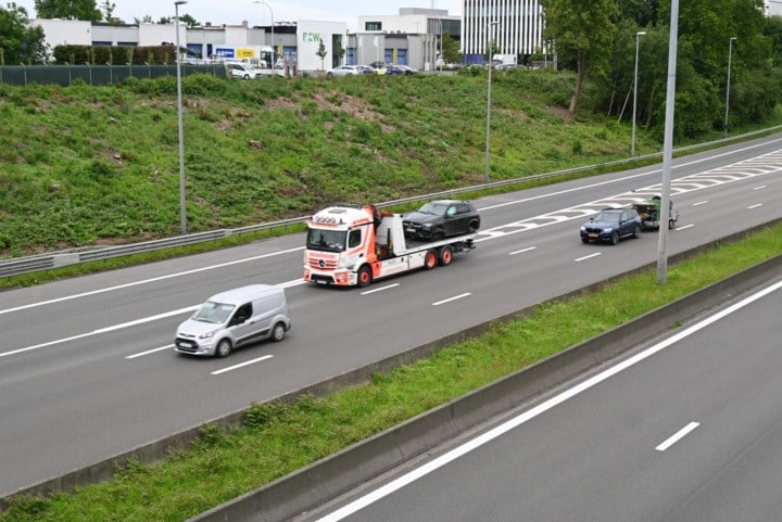 Snelweg even afgesloten voor interventie MUG-heli